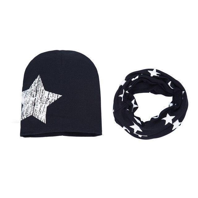 Star Beanie & Scarf Set (Multiple Colors)