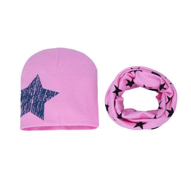 Star Beanie & Scarf Set (Multiple Colors)