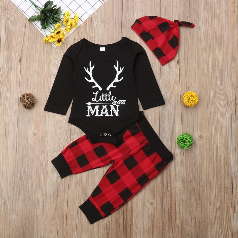 Plaid Little Man Antler Outfit