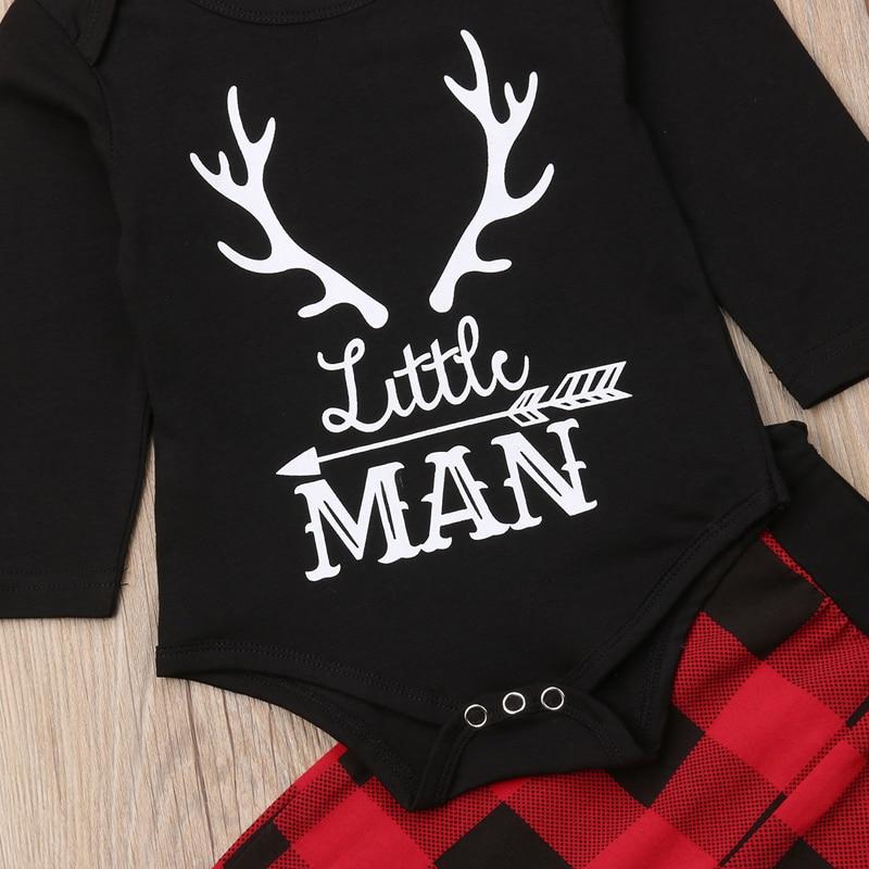 Plaid Little Man Antler Outfit