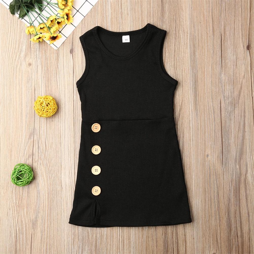 Solid Button Dress (Multiple Colors)