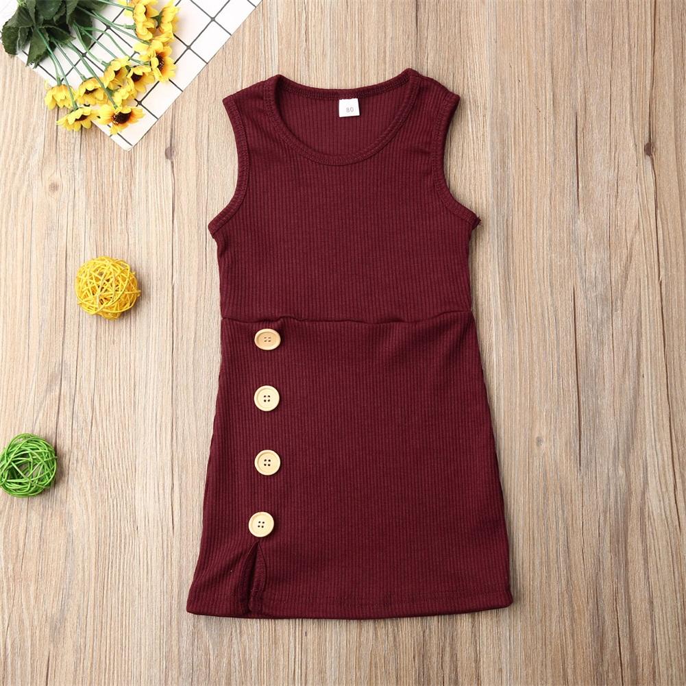 Solid Button Dress (Multiple Colors)