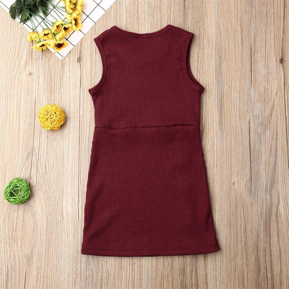 Solid Button Dress (Multiple Colors)