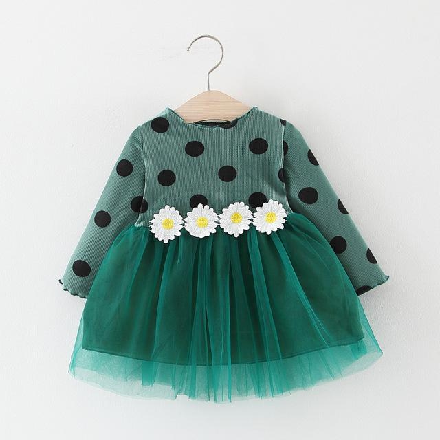 Polka Dot Daisy Tutu Dress (Multiple Colors)