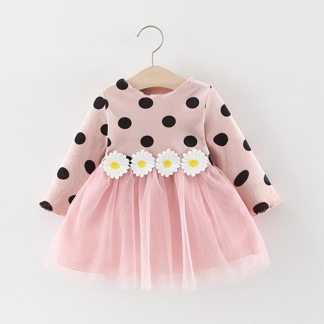 Polka Dot Daisy Tutu Dress (Multiple Colors)