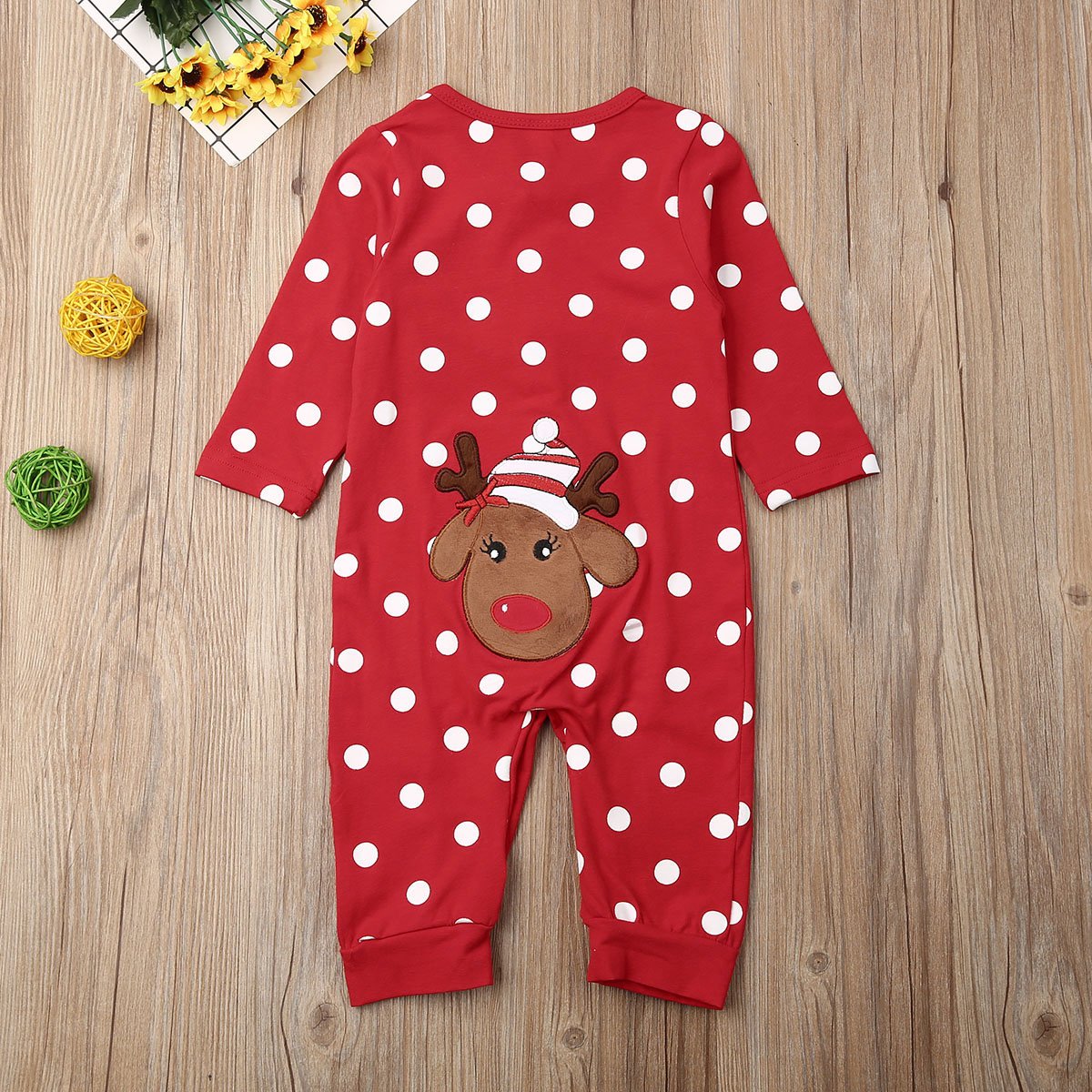 Spotted Reindeer Christmas Romper