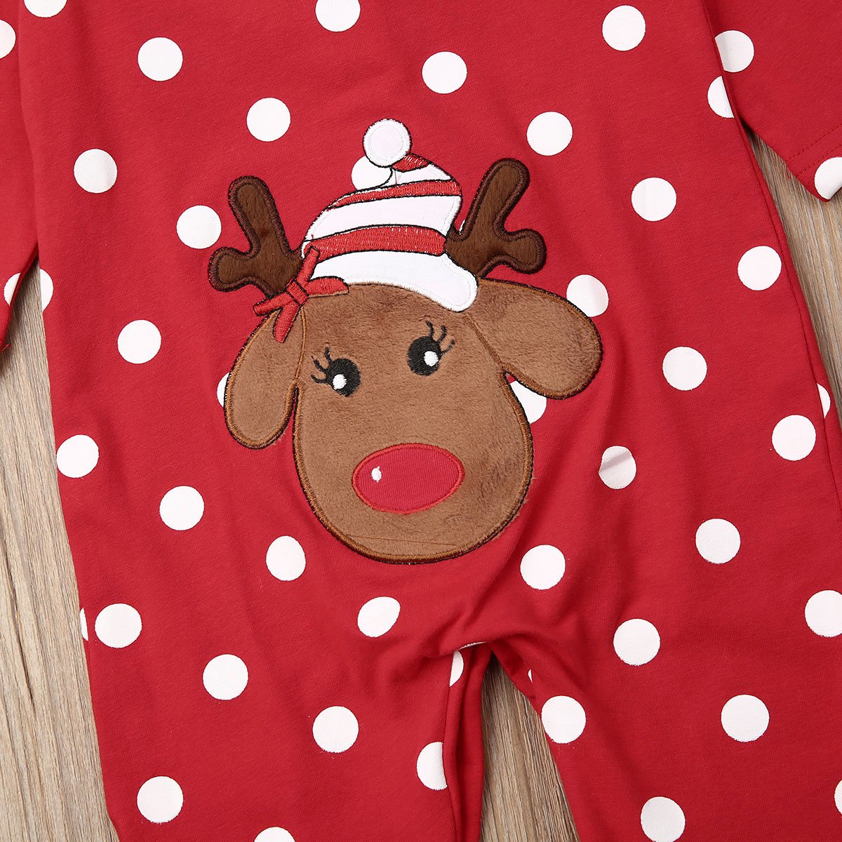 Spotted Reindeer Christmas Romper