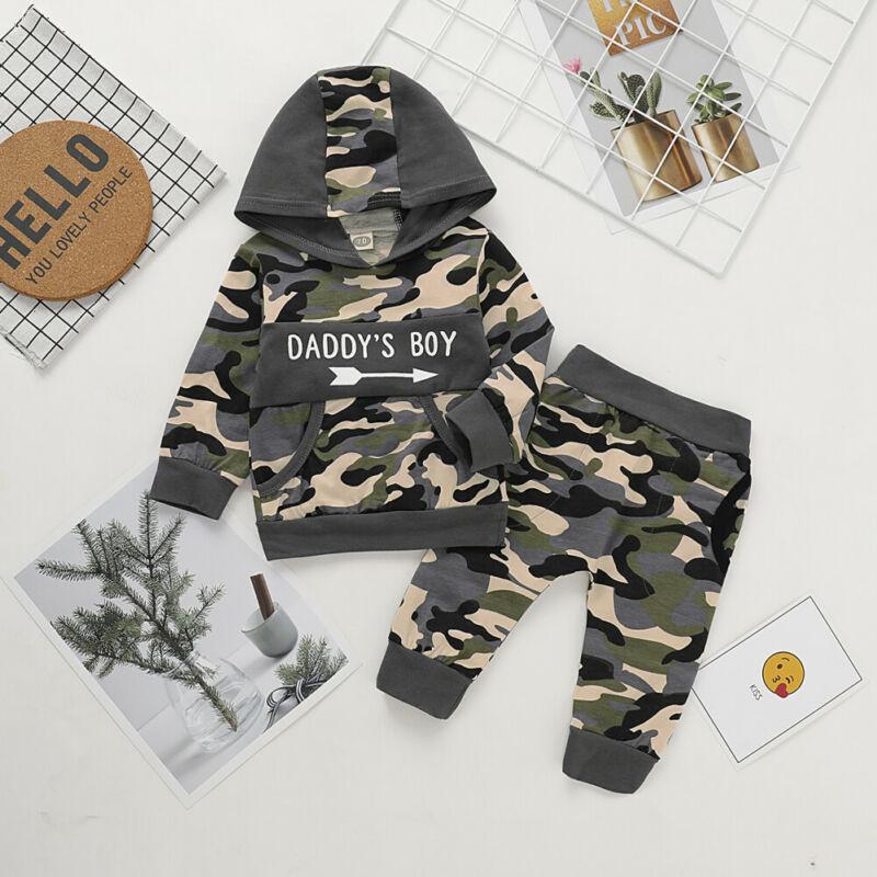 Daddy's Boy Camouflage Sweatsuit Outfit