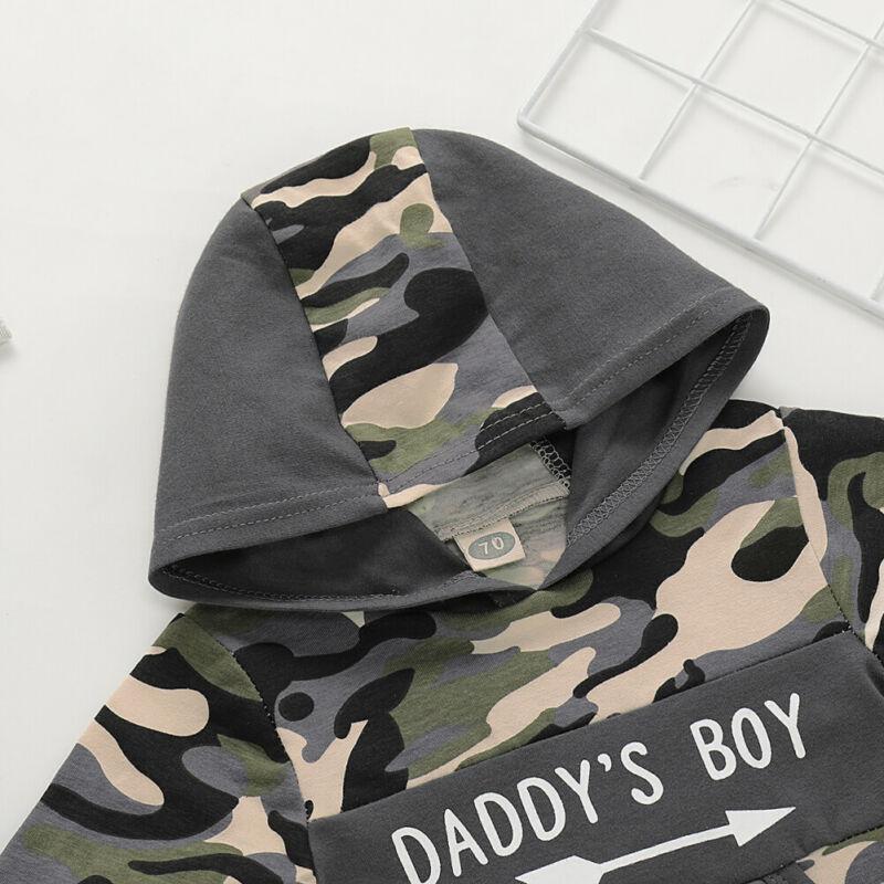 Daddy's Boy Camouflage Sweatsuit Outfit