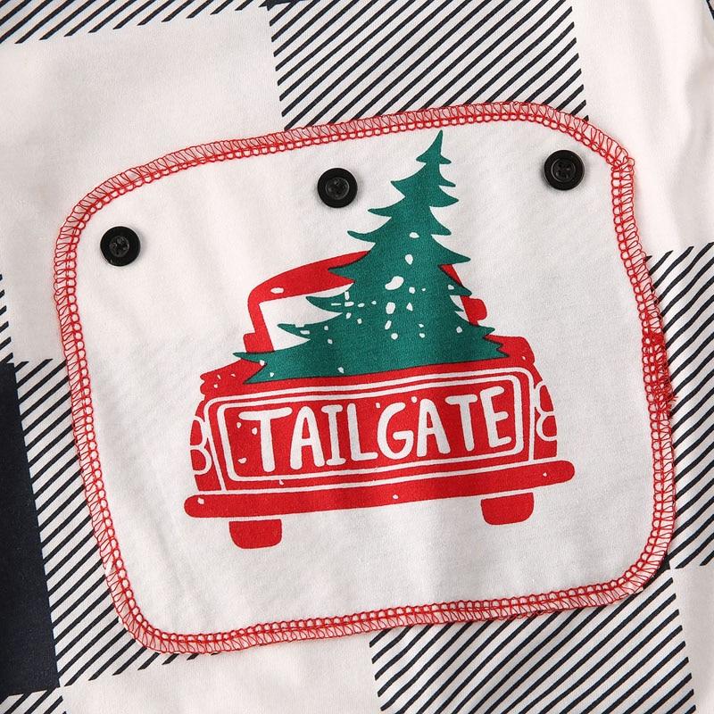 Plaid Tail Gate Christmas Tree Romper