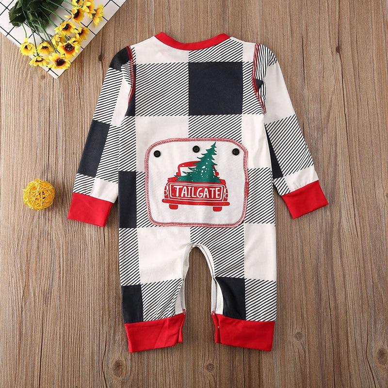 Plaid Tail Gate Christmas Tree Romper