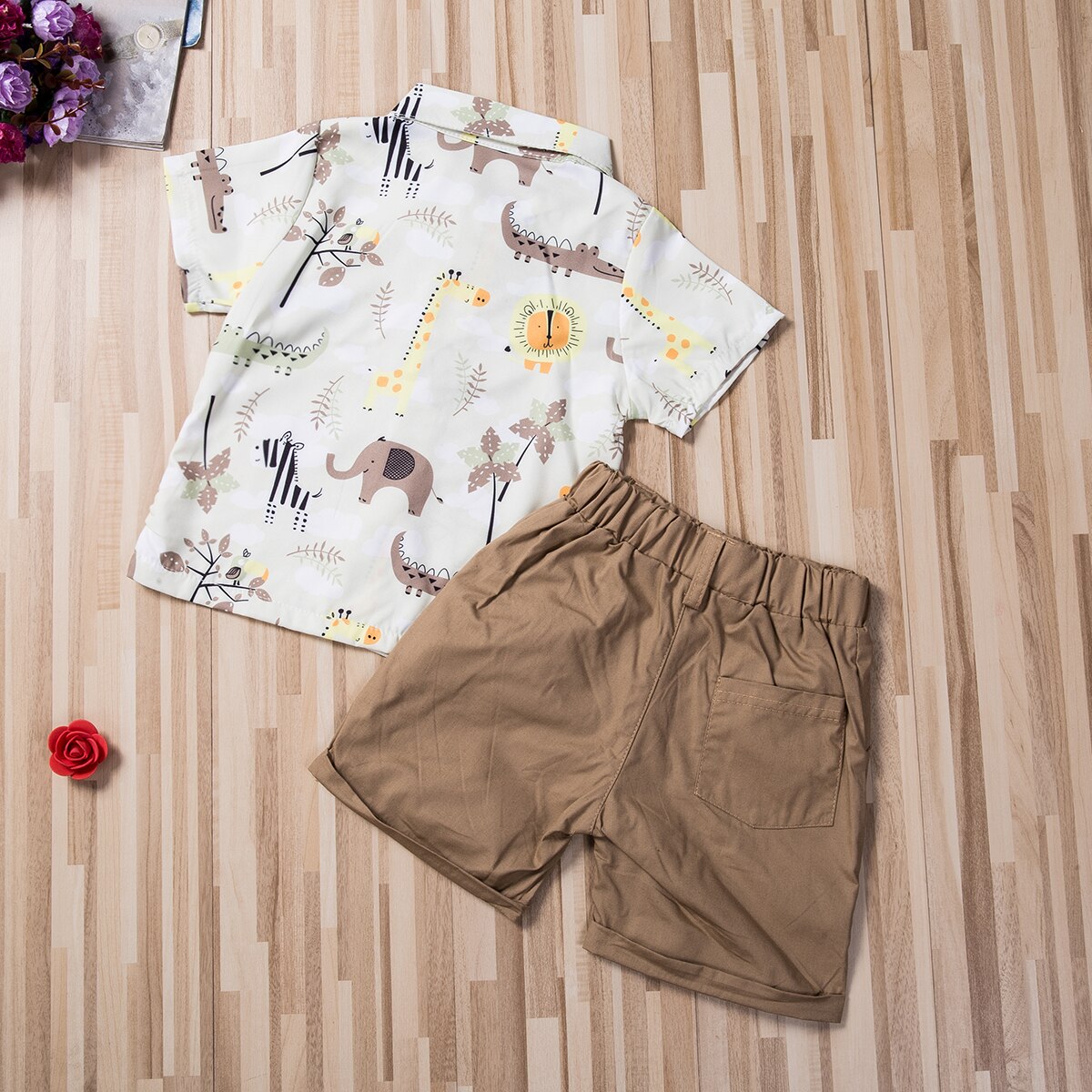 Safari Shirt with Shorts Set