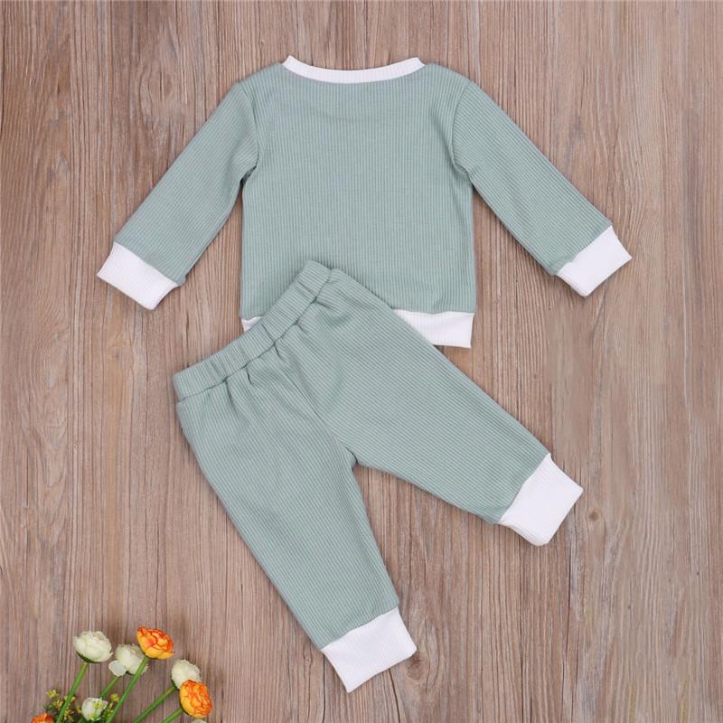 Solid Long Sleeve Pants Set (6 Colors)