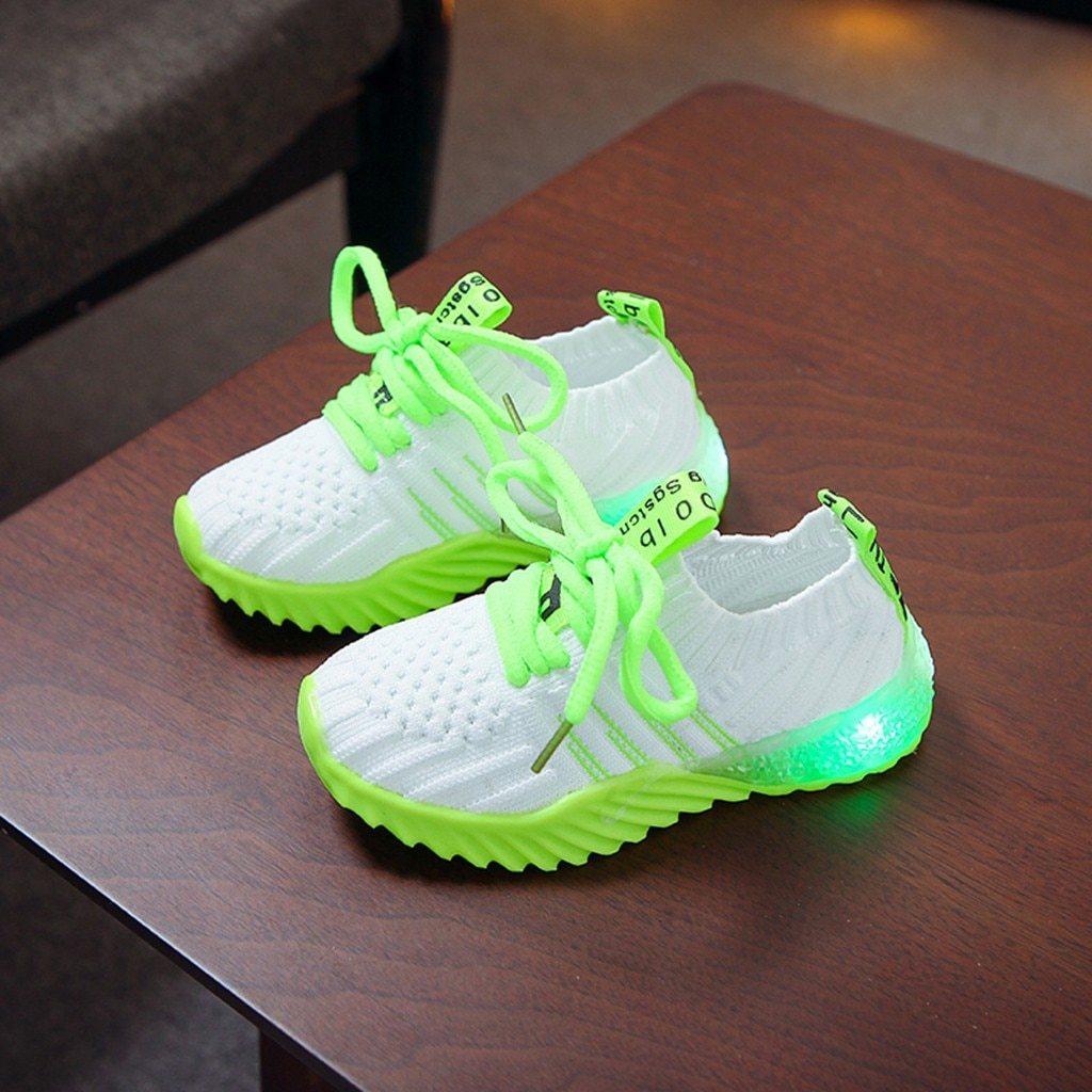 Neon Light Up Sporty Sneakers