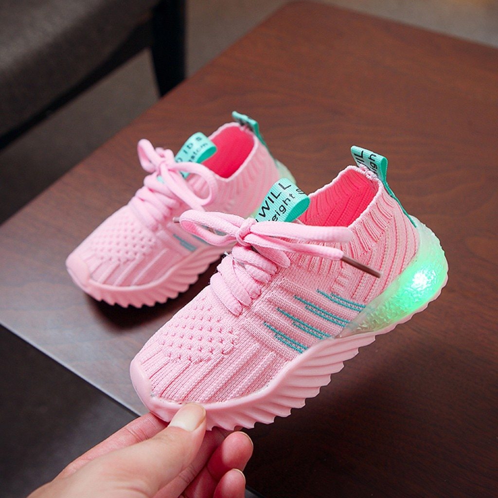 Neon Light Up Sporty Sneakers