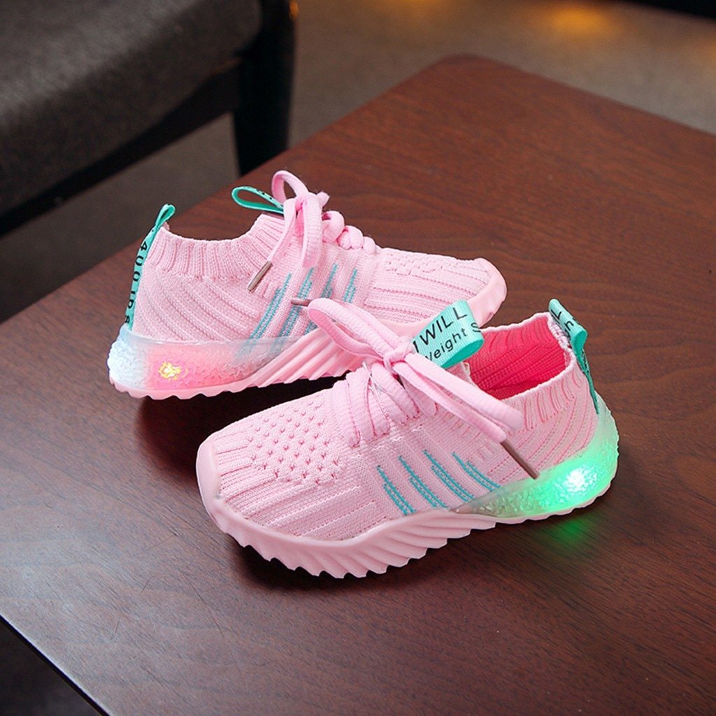 Neon Light Up Sporty Sneakers