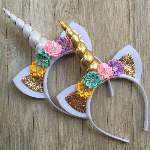 Unicorn Horn Flower Headband