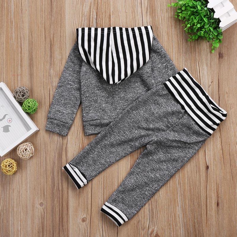 Striped Dinosaur Hoodie & Pants Outfit