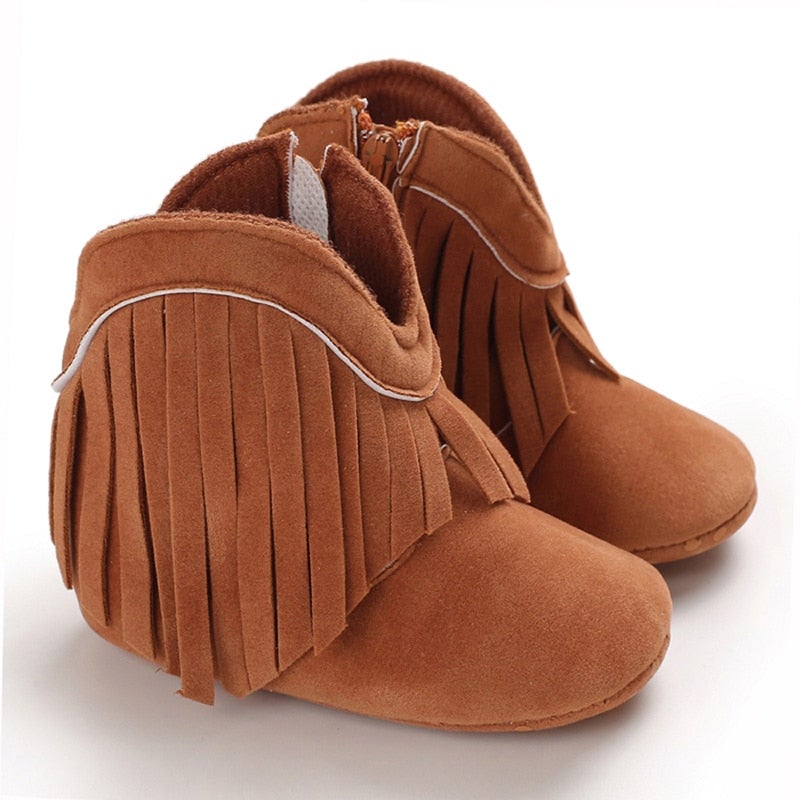 Tassel Fashion Cow Girl Booties (Multiple Colors)