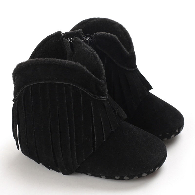 Tassel Fashion Cow Girl Booties (Multiple Colors)