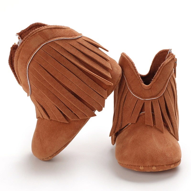 Tassel Fashion Cow Girl Booties (Multiple Colors)