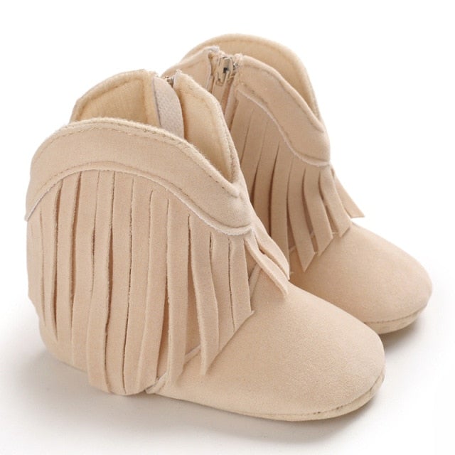 Tassel Fashion Cow Girl Booties (Multiple Colors)