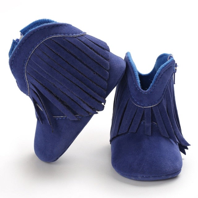 Tassel Fashion Cow Girl Booties (Multiple Colors)