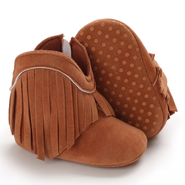 Tassel Fashion Cow Girl Booties (Multiple Colors)