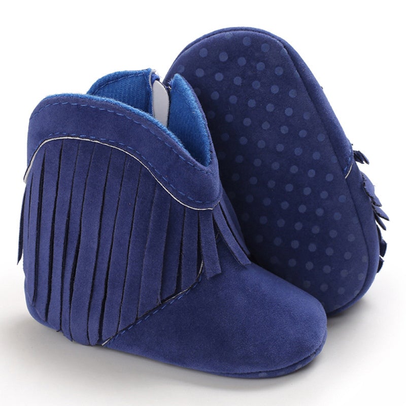 Tassel Fashion Cow Girl Booties (Multiple Colors)