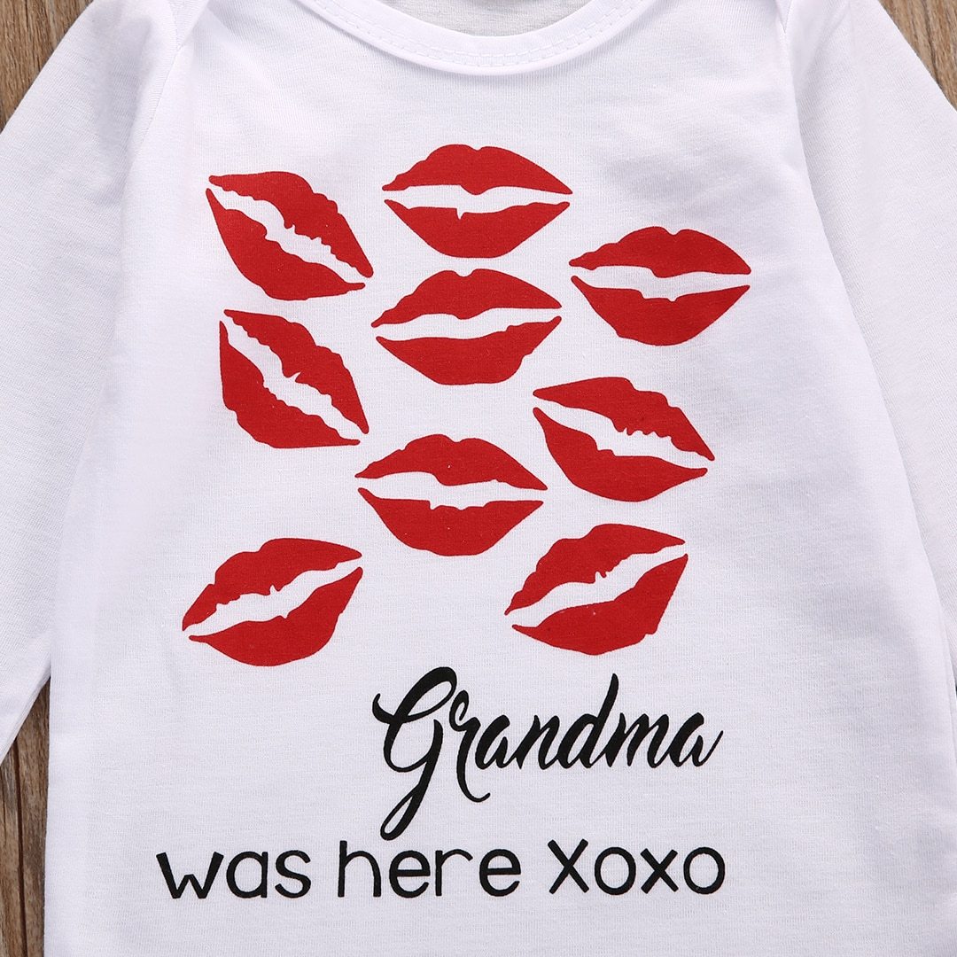 Grandma Was Here Kisses Onesie