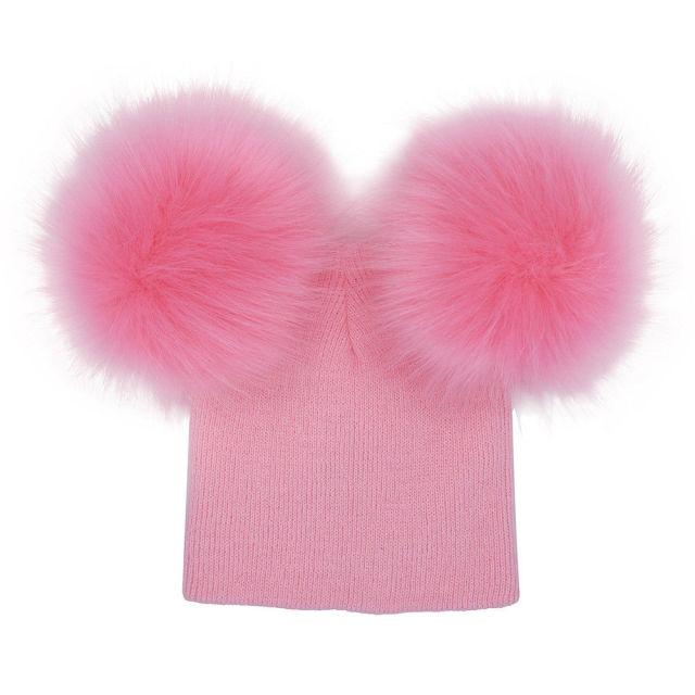 Fur Pom Pom Beanie (Multiple Colors)