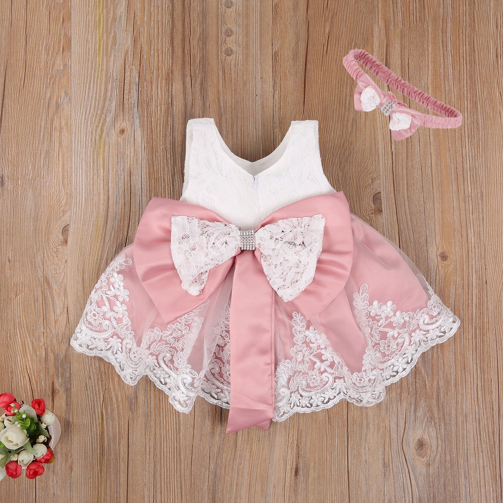 Lace Princess Baby Dress with Headband