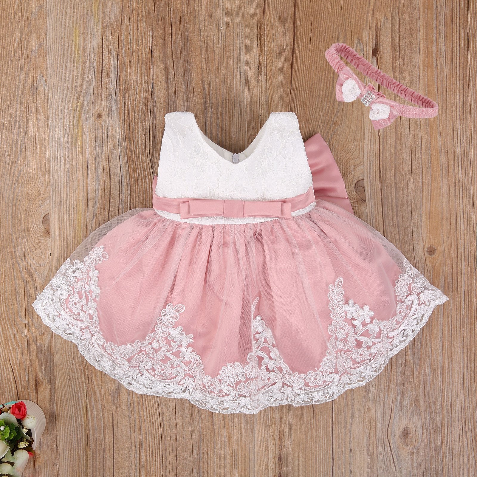 Lace Princess Baby Dress with Headband