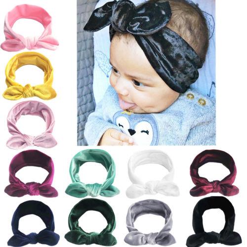 Velvet Bow Headband (Multiple Colors)