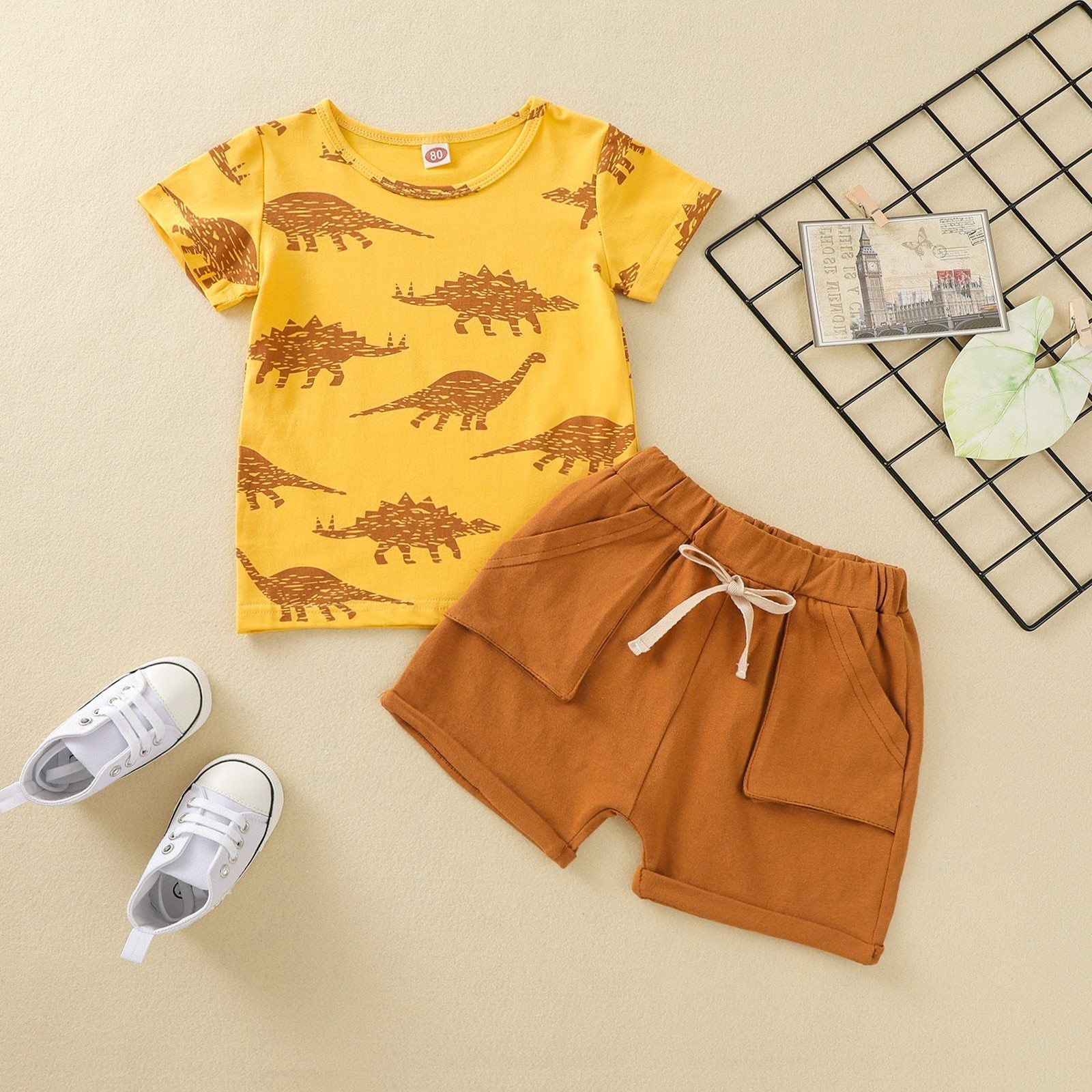 Dinosaur T-shirt with Pocket Shorts