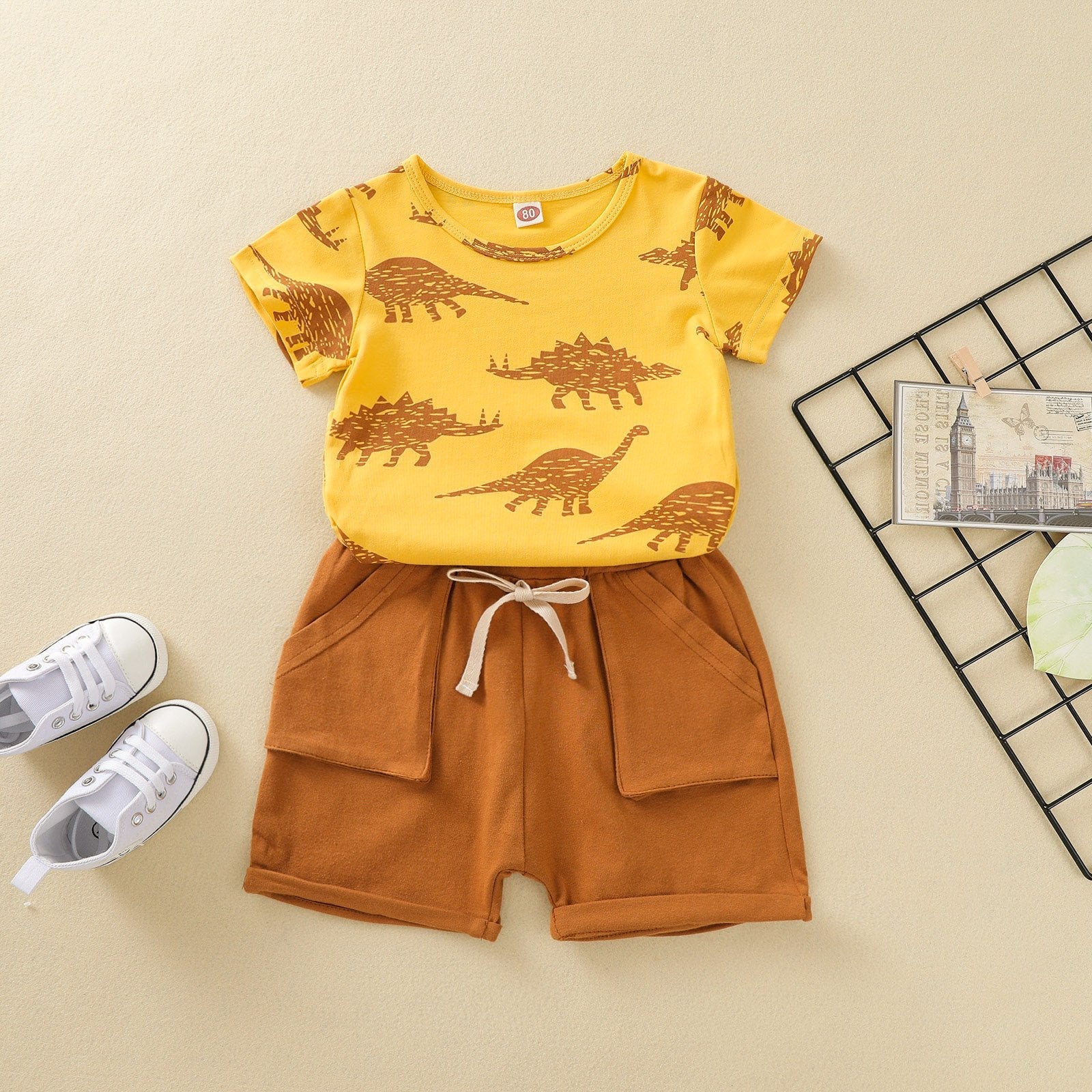 Dinosaur T-shirt with Pocket Shorts