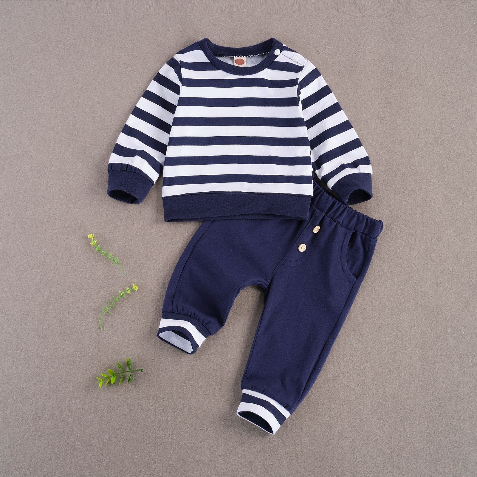 Striped Little Dude Outfit Set