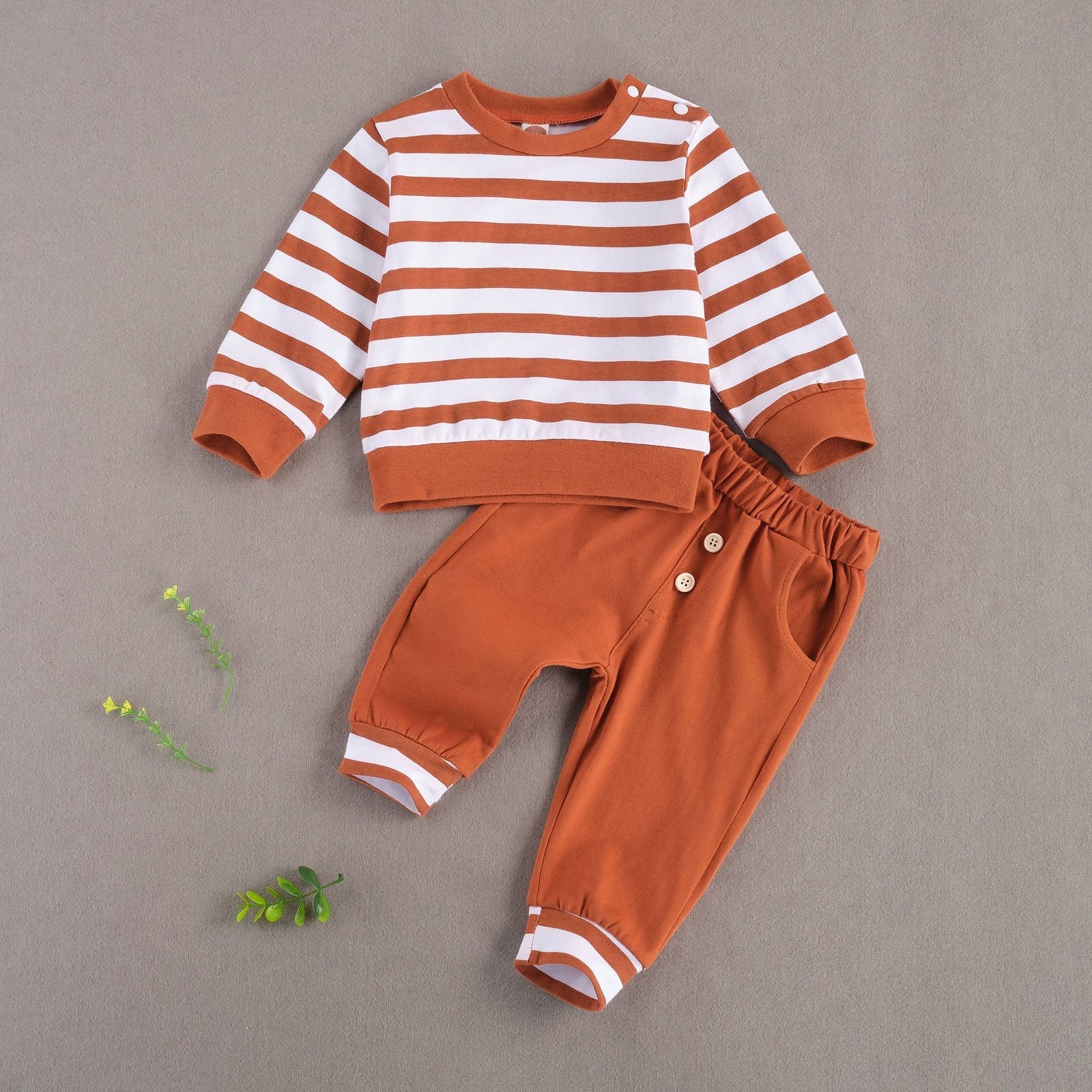 Striped Little Dude Outfit Set