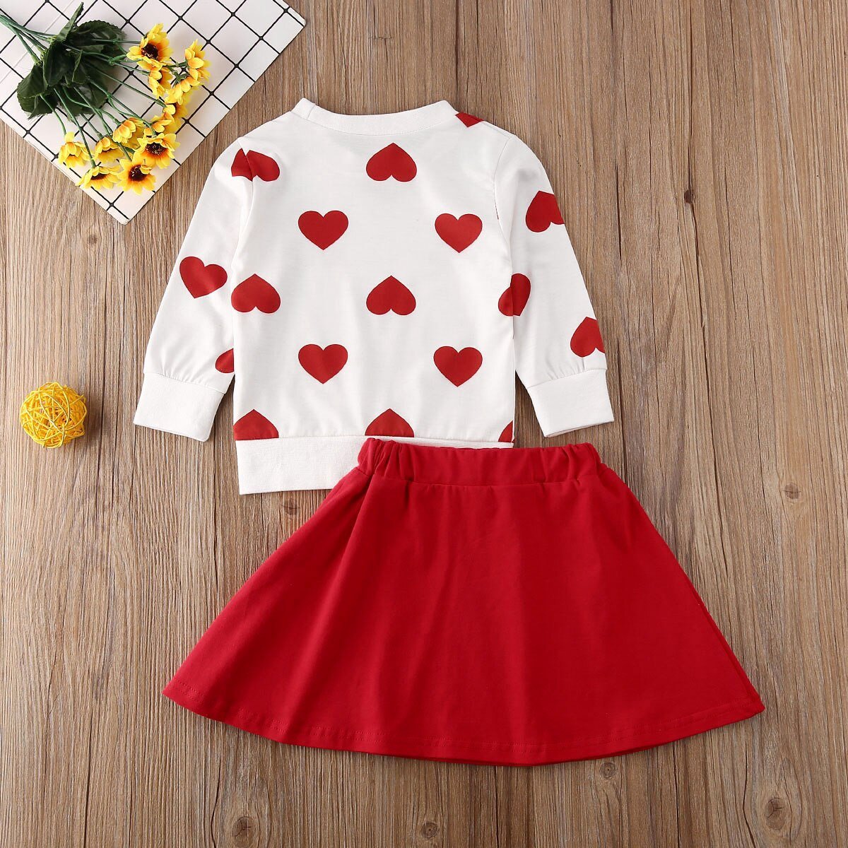 Heart Baby Girl Skirt Outfit