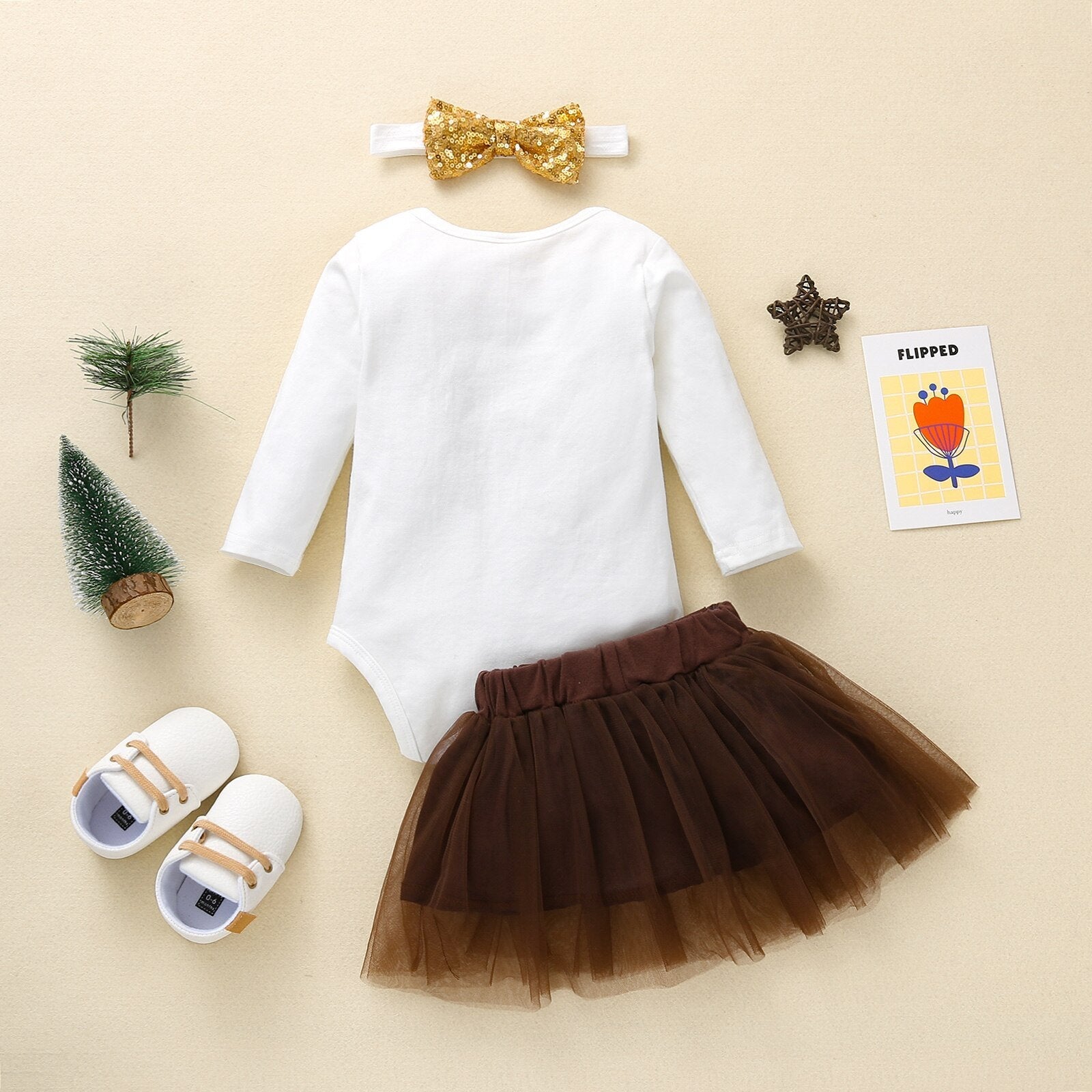 First Thanksgiving Glitter Tutu Outfit