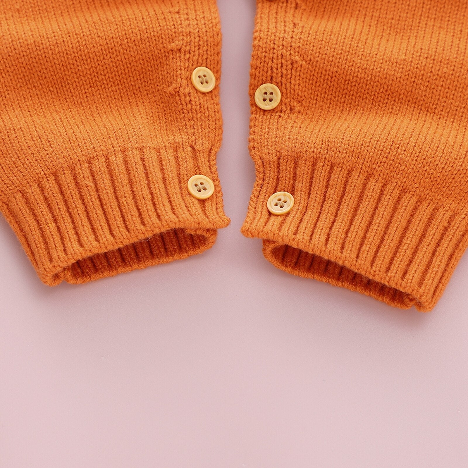 Knitted Pumpkin Romper with Hat