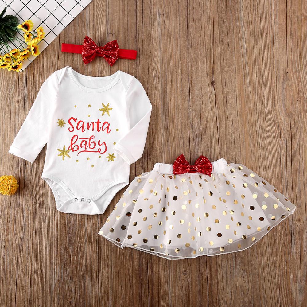 Santa Baby Onesie with Tutu Skirt