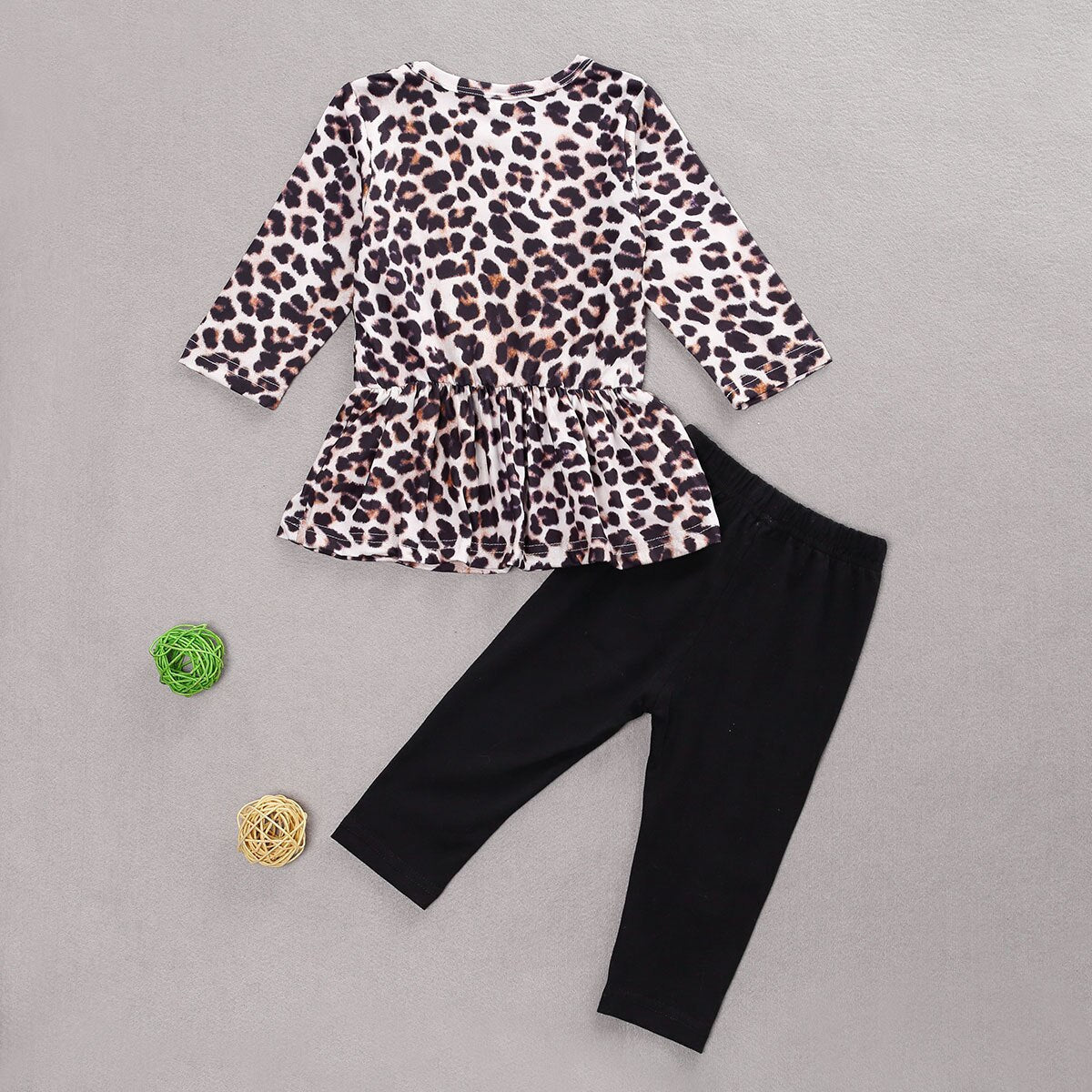 Leopard Santa Skater Top with Pants Outfit