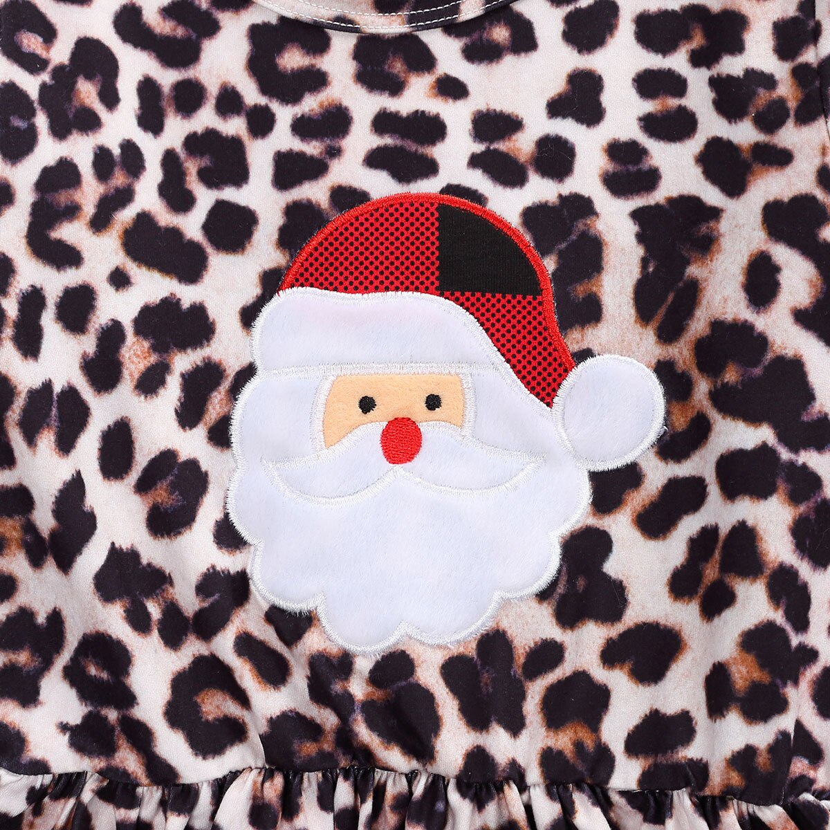 Leopard Santa Skater Top with Pants Outfit