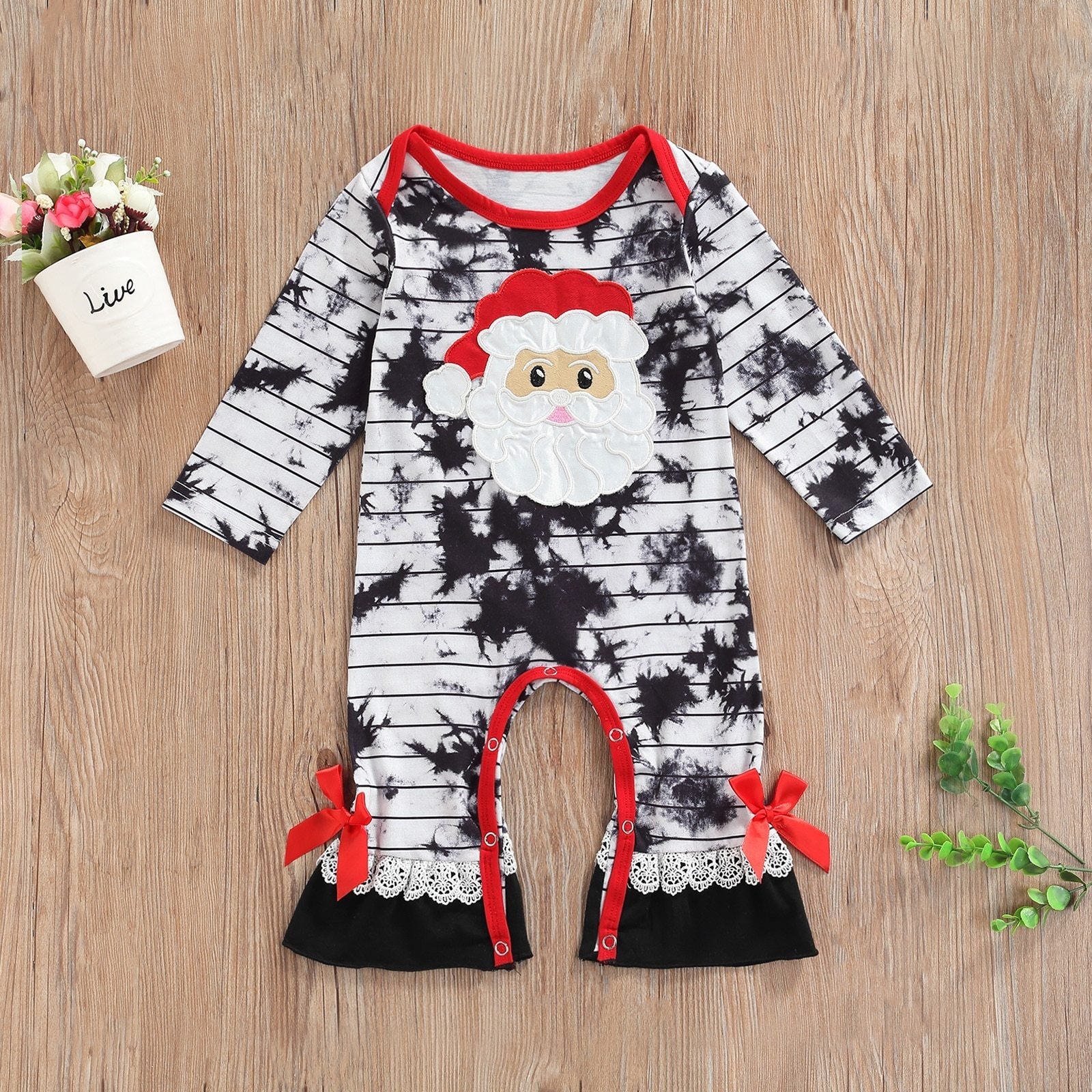 Tie Dye Santa Romper