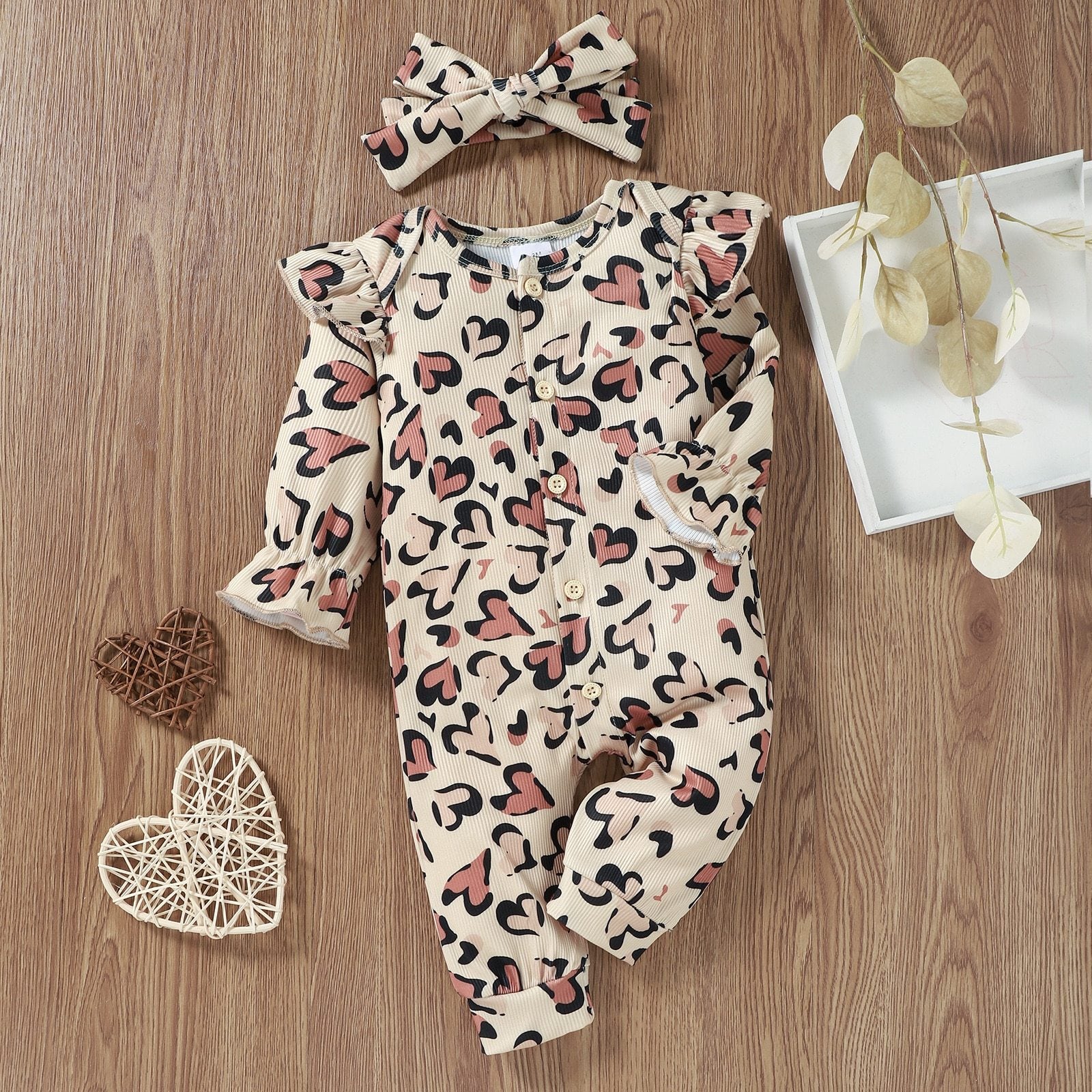 Heart Onesie with Bow