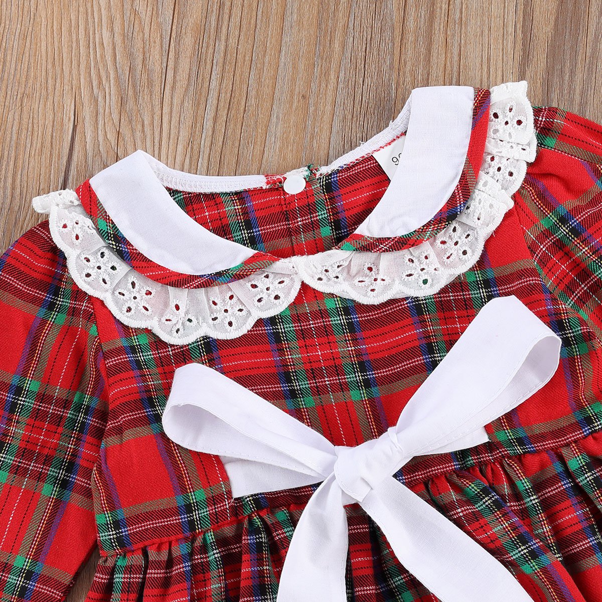 Plaid Lace Christmas Dress