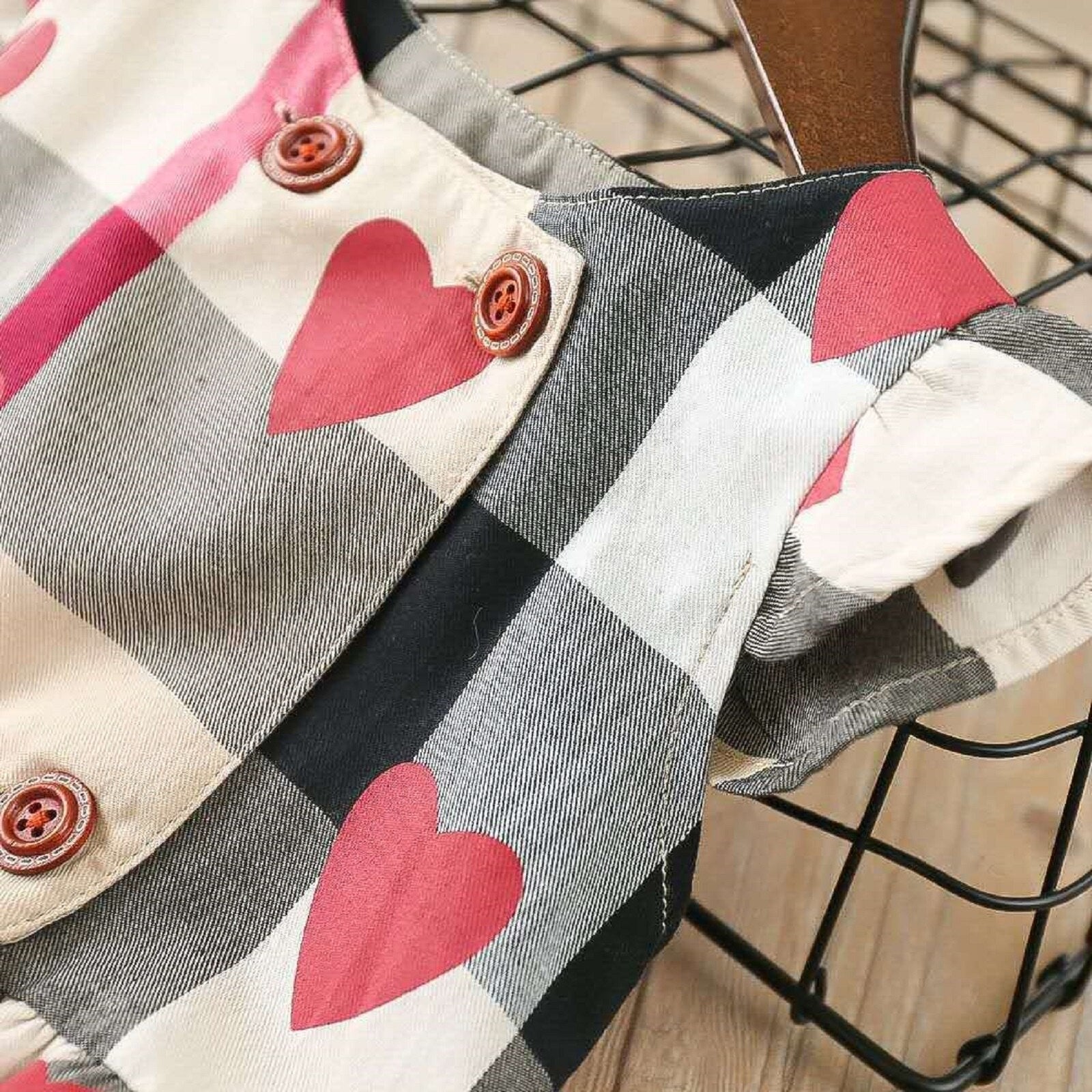 Valentine Plaid Heart Dress