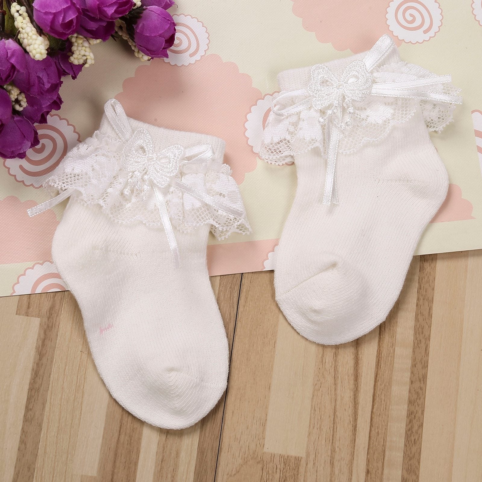 Lace Ruffle Socks