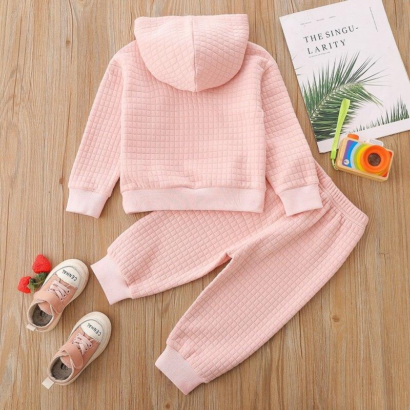 Hooded Knitted Waffle Top & Pants Outfit